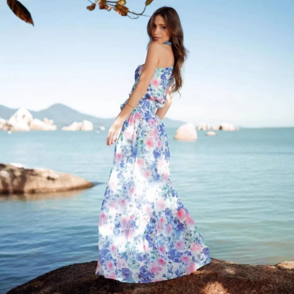 ZARA Rustic Bohemian Two Piece Vacation Dress